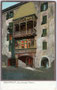 Prunkerker mit dem "Goldenen Dachl" der Burg Neuenhof in der Altstadt von Innsbruck, Hzg.-Friedrich-Straße 15. Kombinationsfarbdruck 9 x 14 cm (erhaben geprägt); Vlg. Ottmar Zieher, München; postal. befördert 1907.  Inv.-Nr. vu914kfd00020
