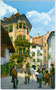 "Batzenhäusl", hte „Batzenbräu“, Andreas-Hofer-Str. 30 (Gde. Zwölfmalgreien, Malgrei Zollstange; seit 1911 Bozen Stadtviertel Zentrum-Bozner Boden-Rentsch). Photochromdruck 9 x 14 cm; Joh. F. Amonn, Bozen 1910.  Inv.-Nr. vu914pcd00307