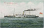 SD (Salondampfer) Kaiserin Elisabeth der kkStB, Heimathafen Bregenz (im Dienst auf dem Bodensee von 1887 bis 1954) auf Kursfahrt. Kombinationsfarbdruck 9 x 14 cm; Impressum: Verlag Eduard Schwarz, Friedrichshafen um 1910.  Inv.-Nr. vu914kfd00049