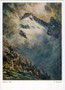 Der Olperer (3.476m) in den Zillertaler Alpen auf Gemeindegebiet von Finkenberg. Farbautotypie 10 x 15 cm; Entwurf: (Ing.) C. Schwigell, Igls/Tirol; Impressum: Tiroler Graphik Innsbruck, um 1930.  Inv.-Nr. vu105fat00002