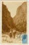 Bergsteiger im Tschamintal, Gemeinde Tiers am Rosengarten, Gbz. und Bzk. Bozen, Gefürst. Grafsch. Tirol (heute Bez.gem. Salten-Schlern, Südtirol). Gelatinesilberabzug 9 x 14 cm, Verlag Neptun o.O., postalisch befördert 1923.  Inv.-Nr. vu914gs01036
