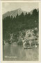 Künstlich angelegter Hungerburgsee, 1912 als Teil der Seehof-Anlagen angelegt worden (1933 aufgelassen). Gelatinesilberabzug 9 x 14 cm; Impressum: Foto Dialer Innsbruck um 1925.  Inv.-Nr. vu914gs01029