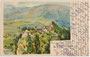 Burg Trautson (1945 bei Bombardement durch US-Luftwaffe zerstört)in Mühlbachl, Gbz. Steinach, Bzk. Innsbruck-Land, Gefürst. Grafsch. (heute Bundesland) Tirol. Chromolithographie 9 x 14 cm nach unsigniertem Original um 1900.  Inv.-Nr. vu914clg00030