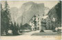 Hotel „Wildsee“ 1899 im Heimatstil errichtet am Pragser Wildsee, Gde. Prags, Gbz. Welsberg, Bzk. Bruneck, Gefürst. Grafsch. Tirol (heute Auton. Provinz Bozen-Südtirol). Lichtdruck 9 x 14 cm; Würthle & Sohn, Salzburg um 1900.  Inv.-Nr. vu914ld00149