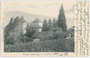 Ansitz Spauregg (err. 1360 Grafen Spaur) in Partschins im Vinschgau, ehem. Gefürst. Grafsch. Tirol (heute Südtirol, Bezirksgemeinschaft Burggrafenamt). Heliogravüre 9 x 14 cm; F. PETER, Meran 1904; postalisch befördert 1907.  Inv.-Nr. vu914hg00024
