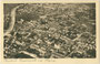 Luftaufnahme von Innsbruck: Altstadt (links), Innere Stadt (Mitte), Wilten (rechts unten), Saggen (links oben und Mitte) und Dreiheiligen (rechts oben). Heliogravüre 9 x 14 cm; Tiroler Kunstverlag, Sillgasse 21, Innsbruck um 1930.  Inv.-Nr. vu914hg00046