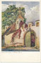 Ansitz Gleifheim in Piegenò, St. Michael-Eppan, seit 1807 mit Hauskapelle zum Hl. Johannes dem Täufer. Farbautotypie 9 x 14 cm nach Original eines anonymen Künstlers; Impressum: Dt. Schulverein um 1910.  Inv.-Nr. vu914fat00137