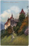 Um 1300 erbaute Burg Enn in Montan im Bozner Unterland, Gbz. Neumarkt, Bzk. Bozen, Gefürst. Grafsch. Tirol (heute Auton. Prov. Bozen-Südtirol). Photochromdruck 9 x 1 4cm; Impressum: Joh. F. Amonn, Bozen um 1907.  Inv.-Nr. vu914pcd00003
