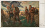 „Erntedank“. Farbautotypie 9 x 14 cm nach einem Original von Thomas Riss (1871 Stams – 1959 Innsbruck-Mühlau), Schüler u.a. von Franz von Defregger (Akademie der Bildenden Künste München). Verlag Kilophot Wien um 1910.  Inv.-Nr. vu914fat00086