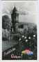 Burg Hasegg in von Süden. Partiell kolorierter Gelatinesilberabzug 9 x 14 cm (Ostergrußkarte). Impressum: A(lfred). Stockhammer, Hall in Tirol, postalisch befördert 1932.  Inv-Nr. vu914gsc00001