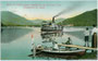 Dampfschiff "St. Joseph" vom Bootssteg des Hotel "Seehof", Gemeinde Achenkirch am Achensee aus. Farblichtdruck 9 x 14 cm; Aufnahme: Rob(ert). Harth, Achensee (ohne Ortsangabe); postalisch befördert 1910.  Inv.-Nr. vu914fld00022