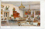 Speisesaal im Gasthof „Drei Mohren“ in Lermoos, Bezirk Reutte (Außerfern), Tirol. Farbautotypie 10 x 15 cm nach einem Original von Max Martini (1867 Eisenach – 1920 Weimar) 1904.  Inv.-Nr. vu105fat00004