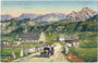 Tourenwagen beim Hospiz St. Christoph, Gde. Nasserein (seit 1927 St. Anton), Gbz. und Bzk. Landeck, Gefürst. Grafsch. Tirol gegen Eisbergspitze im Lechquellengebirge. Photochromdruck 9 x 14 cm; W. Stempfle, Innsbruck 1907.  Inv.-Nr. vu914pcd00373
