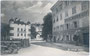 Ansitz Grasegg (heute Gasthof “Herrnhaus”) und ehemaliger Gasthof “Brixlegger Hof”  in Brixlegg, Bezirk Kufstein. Gelatinesilberabzug 9 x 14 cm ohne Impressum um 1910.  Inv.-Nr. vu914gs00396 