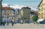 Maria-Theresien-Straße in Innsbruck im Kreuzungsbereich mit Marktgraben, Herzog-Friedrich-Straße und Burggraben (v.l.n.r.). Photochromdruck 9 x 14 cm; Wilhelm Stempfle, Innsbruck; postalisch befördert 1915. vu914pcd00085