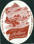 Gasthof und Pension "Arlberg" O. Ennemoser (heute als Hotelbetrieb von Burgi und Peter Ennemoser geführt) in St. Anton am Arlberg. Autotypie 13 x 18 cm oval (Kofferaufkleber) ohne Impressum um 1950.  Inv.-Nr. vu138at00001