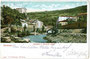 "Castello e Torrente Leno" (Schloss und Wildbach Leno) in Rovereto. Kombinationsfarbdruck 9x14cm; B. Lehrburger & Co., Nürnberg um 1900.  Inv.-Nr. vu914kfd00027