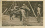 Pferdetransport eines Maschinengewehrs 07/12 beim K.u.k. Infanterieregiment No. 59 "(Erzherzog) Rainer" X. Marschbataillon M.G.A.  Lichtdruck 9 x 14 cm; Impressum: Joh. F. Amonn, Bozen 1914.  Inv.-Nr. vu914ld00299