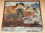 Ackerbau in Südtirol, Pflügen mit Haflinger. Wandmalerei mit Sinnspruch von E. Recheis 1937 an der Seitenfassade vom Gasthof "Tengler" in Innsbruck-Hötting, Höttinger Au 60. Digitalphoto; © Johann G. Mairhofer 2016.  Inv.-Nr. 2DSC03916