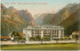 Hotel "Germania", gegr. 1890 in Toblach, Gbz. Welsberg, Bzk. Bruneck, Gefürst. Grafsch. Tirol (hte. Bez.gem. Pustertal, Auton. Prov. Bozen-Südtirol). Photochromdruck 9 x 14 cm; O(tto.Grasemann, Toblach um 1905.  Inv.-Nr. vu914pcd00271