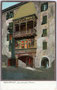 Prunkerker mit dem "Goldenen Dachl" der Burg Neuenhof in der Altstadt von Innsbruck, Herzog-Friedrich-Straße 15. Kombinationsfarbdruck 9 x 14 cm (erhaben geprägt); Verlag Ottmar Zieher, München; postalisch befördert 1907.  Inv.-Nr. vu914kfd00020