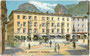 Hotel “Auracher” in Kufstein, Unterer Stadtplatz 11 (heute Wohn- und Geschäftshaus). Chromolithographie 9 x 14 cm; Impressum: Act(iengesellschaft). Münchener Chromolith(ographische). Kunstanstalt um 1900.  Inv.-Nr. vu914clg00019a