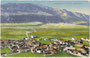 Marktgemeinde Neumarkt im Bozner Unterland, Gbz. Neumarkt, Bzk. Bozen, Gefürst. Grafsch. Tirol; heute Sitz der Bez.gem. Überetsch-Unterland, Südtirol von Osten. Photochromdruck 9 x 14 cm; Joh. F. Amonn, Bozen 1914.  Inv.-Nr. vu914pcd00338