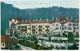 Grand Hotel "PENEGAL", Hotelkolonie am Mendelpass, Ruffrè im Nonstal, Trentino (damals Ortsteil von Kaltern). Photochromdruck 9x14cm; Joh(ann). F(ilibert). Amonn, Bozen; postalisch gelaufen 1907.  Inv.-Nr. vu914pcd00139