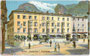 Hotel “Auracher” in Kufstein, Unterer Stadtplatz 11 (heute Wohn- und Geschäftshaus). Chromolithographie 9 x 14 cm; Verlag Act(iengesellschaft). Münchener Chromolith(ographischen). Kunstanstalt, dat. 1908.  Inv.-Nr. vu914clg00019