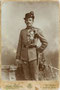 Patrouillenführer Georg Steger vom Hof Unteranger ("beim Schuaster") in Brandenberg,  Bezirk Kufstein mit Orden, um 1900.  Urhebernachweis: Atelier Elvira, Wien - Familienarchiv des Verfassers ohne Inv.-Nr.