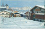 Gartenfassaden der Häuser v.l.n.r. Graggaugasse 4 und 6 sowie Florianigasse 2 und 4 in Kitzbühel. Farbautotypie 9 x 14 cm; Impressum: Hans Hildenbrand (Aufnahme), Verlag Martin Herpich, München; postalisch befördert 1922.  Inv.-Nr. vu914fat00099