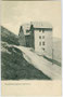 Offizierswohngebäude des Kasernenkomplexes vom Truppenübungsplatz am Monte Bodone der Gardaseeberge im Gemeindegebiet der Stadt Trento/Trient. Lichtdruck 9 x 14 cm; Impressum: A(lois). Kapper, Trient 1911.  Inv.-Nr. vu914ld00242