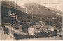 Mühlau, Stadtgemeinde Innsbruck mit Kettenbrücke (1843-1938) und rechts Eisenfachwerkbrücke (1891-1939) der Localbahn Innsbruck-Hall in Tirol (L.B.H.i.T.) über den Inn. Lichtdruck 9 x 14 cm; Verlag Ottmar Zieher, München 1904.  Inv.-Nr. vu914ld00335