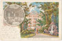 Denkmal für Walther von der Vogelweide im Waltherpark in Innsbruck-St. Nikolaus zwischen Innallee und Innstraße. Lichtdruck 9 x 14 cm; Verlag d. Kunsthandlung Lorenz Neurauter`s Nachf., Innsbruck, postal. befördert 1899.  Inv.-Nr. vu914ld00195
