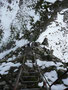 Lange Leiterpassage im Klettersteig