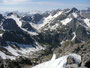 Blick auf die Gipfel über der Mindelheimer Hütte