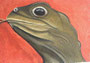 Echse: Acryl auf Preßspahn Größe: 30x25