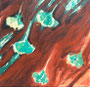 Gingo:  Acryl-Schlagmetall auf Leinwand Größe: 40 x 40