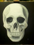 Totenkopf:  Acryl auf Preßspann Größe: 100 x100 cm verkauft