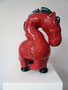Happy Horse, 2013, Keramik, Ansicht von rechts, Höhe ca. 42 cm, Länge ca. 30 cm