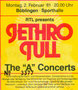 02.02.1981 Jethro Tull / Eintrittskarte (siehe auch Musikvideos)