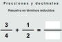 Adición, sustracción, multiplicación y división con fracciones y decimales, y %
