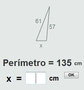 Calcular elemento faltante en perímetro, área y volumen (despejando fórmulas)