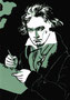 Ludwig van Beethoven, (1770 - 1827), geboren in Bonn, Deutschland, Komponist.
