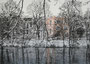 Hamburg, Alster im Winter, Acryl auf Nessel, 50 x 60