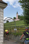 Oben: Basilika Birnau; unten rücksichtslose Radfahrer
