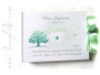 Gästebuch Taufe Frühling, Taufbuch weiß hellgrün grau mit Baum Sonne Taube Terzen sowie Name und Taufspruch des Täuflings