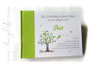 Taufbuch - Gästebuch für Fotos und handschriftliche Einträge, Motive der Taufkerze Baum, Taube, Herzen sowie Name und Taufspruch auf dem Bucheinband.
