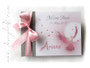 Foto-Gästebuch - 21cmx16cm, 20 Blatt weiß, mit individueller Grafik (Taube, Sonne, Herzen) bedruckter Einband in den Farben weiß, hellgrau, rosa und altrosa.