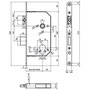 Einsteckschloss - MSL Modell Casa Beta 30100 - Stulp 20x230 mm abgerundet - Nuss 9 mm